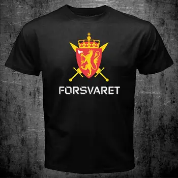 Norvegijos Norvegijoje FSK Specialiųjų Pajėgų Forsvarets Spesialkommando Laivyno, Armijos T-shirt Mens Medvilnės, trumpomis Rankovėmis Marškinėliai, Juodos spalvos
