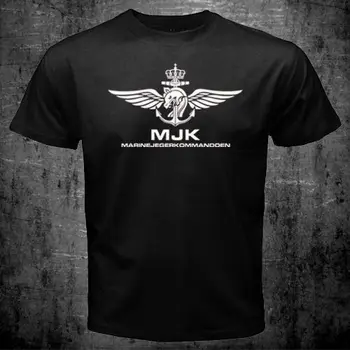 Norvegijos Norvegijoje FSK Specialiųjų Pajėgų Forsvarets Spesialkommando Laivyno, Armijos T-shirt Mens Medvilnės, trumpomis Rankovėmis Marškinėliai, Juodos spalvos