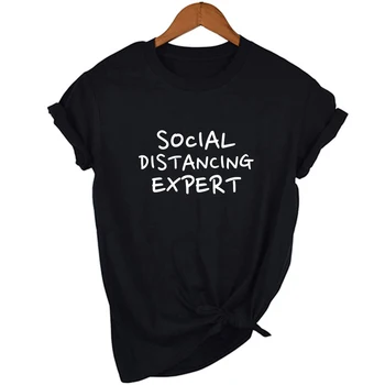 Socialinis Atskyrimas Ekspertų Laišką Moterų Vasaros marškinėliai trumpomis Rankovėmis Drabužiai, Marškinėliai Moteriška Atsitiktinis Harajuku Viršūnes Ropa Mujer 2020 m.