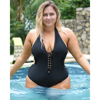 Sexy Juoda Moterų Plius Dydis vientisas maudymosi kostiumėlis Uždarytas Didelio Dydžio maudymosi Kostiumėliai Paplūdimio Kūno Moterų Plaukimo Maudymosi Kostiumą Bather Baseinas