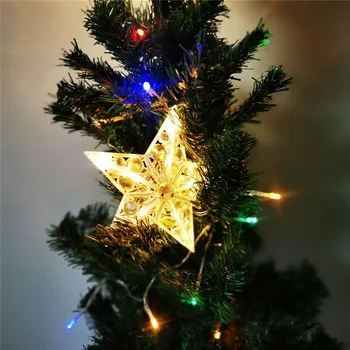 LED Star Naktį Žibintai Penkerių-pažymėjo Lempos Kalėdų Medis Viršų Žiburiai Kalėdų Vestuvės, naujieji Metai, Atostogų Medis Dekoratyvinis Apšvietimas