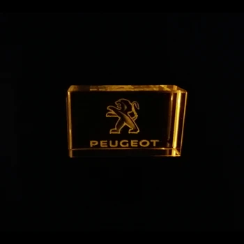 Peugeot Automobilių Logotipas Ženklas kristalų USB flash drive 4GB 8GB 16GB 32GB 64GB 128GB Logotipą Išorės Saugojimo memory stick u disko