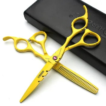 6 colių šukuosenų kirpykla makas žirklės profesinės Japonijos nerūdijančio plieno pjovimo žirklės salonas įrankis barbershop žirklės