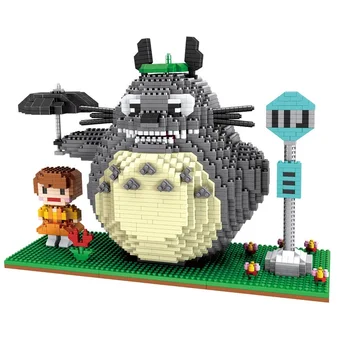 Mielas Anime Totoro Modelis Mažosios Statybinės Plytos Švietimo Vaikai Žaislų, Animacinių Filmų Aukciono Duomenys Vaikams Dovanas Kalėdų Dovana