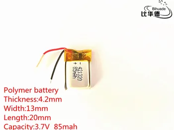 3.7 V,85mAH,421320 PLIB; polimeras ličio jonų / Li-ion baterija GPS,mp3,mp4,mp5,dvd,bluetooth,modelis žaislas mobiliojo ryšio 
