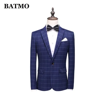 BATMO 2020 naują atvykimo aukštos kokybės pledas atsitiktinis tinka vyrams,vyriškos vestuvinės suknelės,švarkai+kelnes+liemene,plius dydis S-5XL SJT61