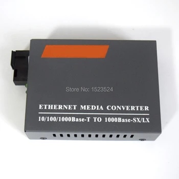 1PCS HTB-GS-03 Gigabit ethernet Optinio Pluošto Media Converter 1000Mbps Vienos rūšies Duplex SC Uosto 20KM Išorinis Maitinimo šaltinis