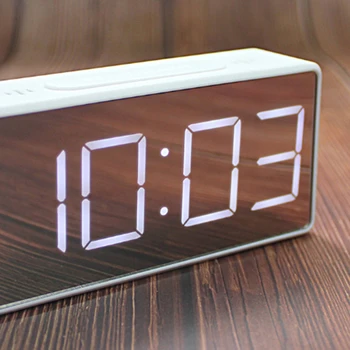 Skaitmeninis Laikrodis-Žadintuvas, Nauja Patobulinta LED Ekranas, Skaitmeninis Laikrodis-Žadintuvas su Didelis Skaičius, Reguliuojamas Ryškumas