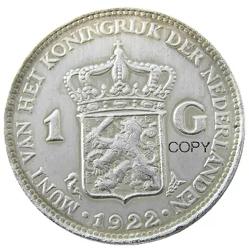 Nyderlandai,Rinkinys(1922-1940) 5vnt 1 Gulden Wilhelmina I Sidabro Padengtą Kopijuoti Dekoratyvinis Monetos