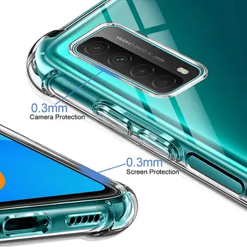 Vaizdo kameros stiklo + Atveju, Huawei P Smart 2021 m. 2019 m. 2020 m padengti anti shock skaidrus atvejais P Smart Z apsaugine danga Minkšta atveju P Protas padengti P Smart-2020 M. 