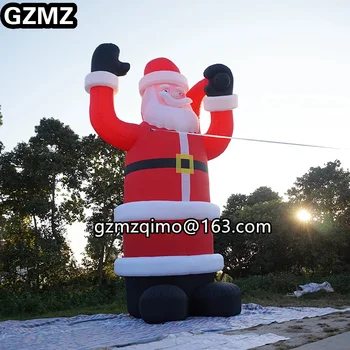 Kalėdų pripučiami milžinišką Pripučiamą Santa Claus valdos dovanų maišelis Kalėdų šalis dekoro Kalėdų vyras