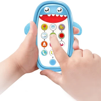 Mielas Ryklys Muzikos Telefonas, LED Šviesos Whack-A-Mole Švietimo Bamblys Vaikams, Žaislas, Tėvų-vaikų Interaktyvus Žaidimas Žaislas, Vaikas Kalėdų Dovanos