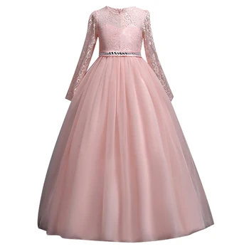 KEAIYOUHUO Vestuvių Suknelė Elegantiškas Vasarą Princesė Merginos Maxi Suknelė Nėrinių Vestido Kostiumas Vaikams Šalis Suknelės Mergaitėms, Drabužiai