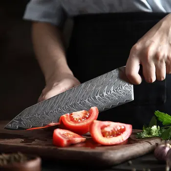 YARENH 8 Colių Virtuvės Peiliai 67 Sluoksnių Damaske Chef Peilis Profesija Mėsos ir Augalinių maisto ruošimo Japonų Peilis Raudonmedžio Rankena