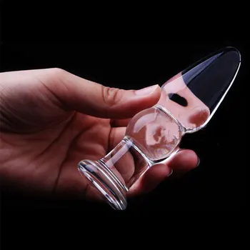Kamuoliukus Stiklo kaištis anal sex, žaislai moteris lesbiečių G SPOT trykšti 11cm KAROLIUKAI GĖJŲ Kristalų analinis prostatos stimuliavimas išangę BUTT plug