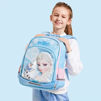 1pc Originali Disney užšaldyti kuprinė Elsa Anna Sniego Karalienė cartoon mokyklos maišą didelis dydis Kvėpuojantis pradinukų kuprinės mergina dovana