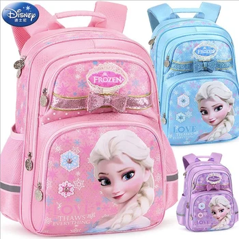 1pc Originali Disney užšaldyti kuprinė Elsa Anna Sniego Karalienė cartoon mokyklos maišą didelis dydis Kvėpuojantis pradinukų kuprinės mergina dovana