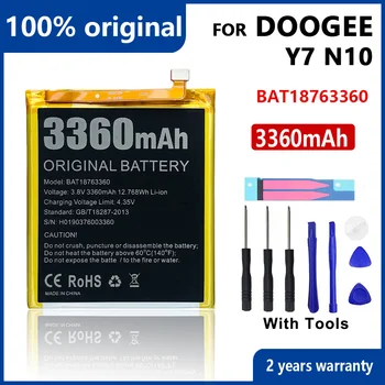 Originalus 3360mAh BAT18763360 baterija Doogee Y7 Už Doogee N10 Aukštos kokybės elementus Su Įrankiais+Sekimo Numerį