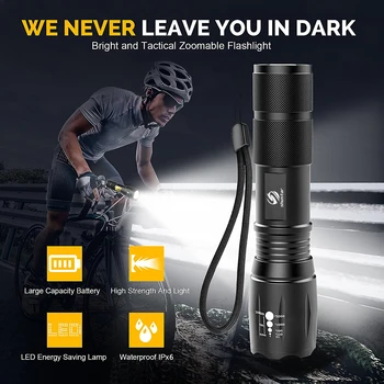 Super šviesus dviračių šviesos diodų (LED)+COB žibintuvėlis 4 šviesos režimas priartinimo vandeniui maitinamas 18650 baterija dviračio šviesos Dviračių apšvietimas