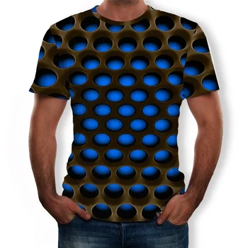 ZOGAA 2020 metų Vasaros T-shirt Mens Geometrinis 3D trimatis Modelis, Skaitmeninis Spausdinimas T-shirt Vyrai trumpomis Rankovėmis Slim Viršūnes Tees