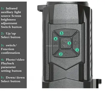 NV600 Infraraudonųjų spindulių Skaitmeninis Naktinio Matymo Monokuliarai su 8G TF card full tamsiai 5X35 200M nuotolio Medžioklės Monokuliariniai Naktinio Matymo Optika