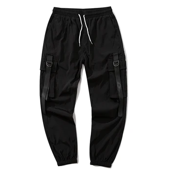 11 BYBB TAMSU Hip-Hop Tactical Kelnes Vyrų 2020 Elastingos Juosmens Juostelės Haremas Sweatpants Streetwear Atsitiktinis Negabaritinių Poilsiu Kelnės