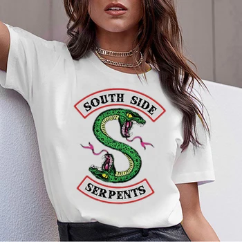 Aukštos Kokybės Riverdale Moterų Mados Gyvatė T-shirt Pietų Pusėje Spausdinimo T-shirt Marškinėliai, Dropship