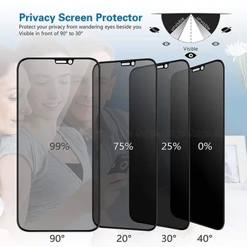 RUZSJ Anti-Glare Screen Protector, iphone 12 11Pro Max X Xr Privatumo apsaugos Grūdintas Priekinis Stiklas iPhone 6s 7 8 Plius
