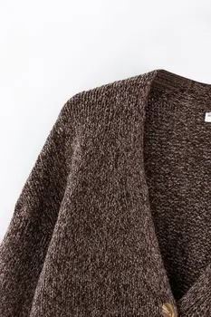 Toppies moterų trumpas cardigan megztinis 2020 m. rudenį megzti striukė kailis vieną krūtinėmis v-kaklo žiemos drabužių