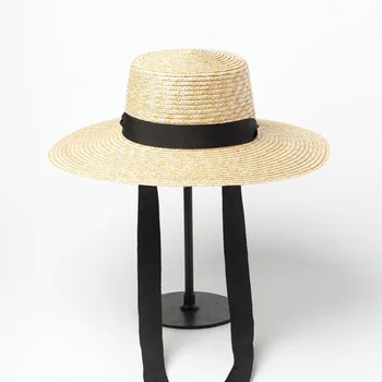 01901-hh7270 naujas vasaros gamtos žolės rankų darbo balck juostelės fedoras bžūp vyrai, moterys, atostogų, laisvalaikio paplūdimio skrybėlę