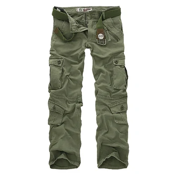 Tactical Kelnes Vyrams Karinis Stilius Kamufliažas Daug Multi-pocket krovinių Kelnės, vyriški Camo Jogger Medvilnės Kelnės Vyrų Streetwear