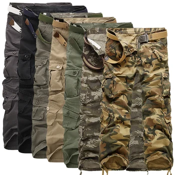 Tactical Kelnes Vyrams Karinis Stilius Kamufliažas Daug Multi-pocket krovinių Kelnės, vyriški Camo Jogger Medvilnės Kelnės Vyrų Streetwear