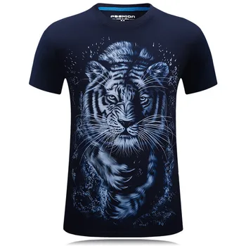 Riinr 2019 Tigras Spausdinti Serijos 3D Marškinėliai vyriški Naujas Top Marškinėliai Vasaros trumpomis Rankovėmis Gyvūnų, Kabamųjų Streetwear Mens Apsiaustus Tshirts