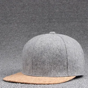 Aukščiausios kokybės, žiemos plokščių kraštų hip-hop skrybėlės jaunimo riedlentė kepurės vilnos kamštienos piko vilnos beisbolo kepuraitę vyrai jautė snapback skrybėlę