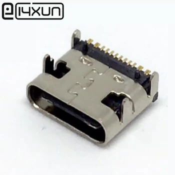 EClyxun 50PCS USB 3.1 Tipas-C 16pin female jungtis Mobiliųjų Telefonų Įkrovimo uosto Krovimo Lizdas Vilkti kojas plug