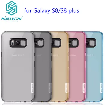 Galaxy S8 padengti Nillkin pobūdžio Skaidrus Aišku, Minkštas silicio TPU Raštas case cover for samsung galaxy s8 Plius S8+ atveju