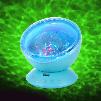 2W Vandenyno Bangos Projektorius Muzikos Naktį LED Šviesos Projektorius Jutimo Kūdikių Miego Lemputė su Nuotolinio Valdymo Dovanos