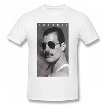 Queen Roko Grupė Freddie Mercury Atminimui T-Shirt Vyrų Mados Drabužių Trumpomis Rankovėmis, Medvilnės Marškinėliai Spausdinti O-Kaklo Vasaros White Tee