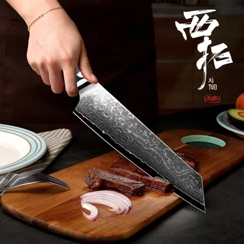 XITUO Virėja Cleaver Peilis Profesionalus Peilis Nakiri Virtuvės Valgių Įrankis Aukštos Kokybės ekologiškos Mėsos, Daržovių Peilis