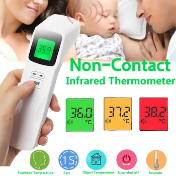 Skaitmeninis Temperatur Termometras Karščiavimo Signalas Atminties Funkcija IR Infraraudonųjų spindulių nekontaktinės Kaktos Kūno Priemonių Suaugusiųjų Kūdikių