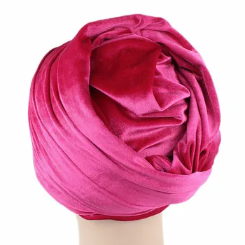 Mados Aksomo Moterų Skrybėlės, Šaliko Musulmonų Moterys Turbaną Galvos Kepurė Hat Ponios Plaukų Aksesuarai, Vidinės turbaną Bžūp