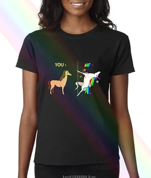 Karšto Pardavimo Mados Vienaragis marškinėliai Pole Dance Unisex Rainbow Magic Fantazijos Blizgučiai Ponios Šokių 10