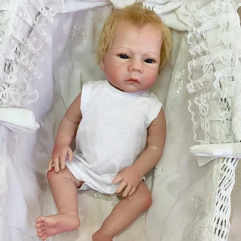 18 colių atgimsta Lėlės visą vinilo silikono kūdikis Mažai Sophia nekilnojamojo bebe lėlės, žaislai vaikams, dovana