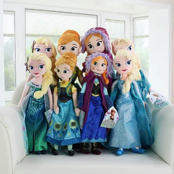 Disney Pliušas Žaislai 40-50cm Šaldytos Sniego Karalienė Elsa Ir Anna Žaislai Princesė Įdaryti Pliušinis Lėlės vaikams Šuniukų Kalėdų Dovanos