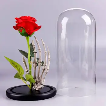 Vestuvių Rose Dovanos Romantiškas Dirbtinių Rožių su Umbra Valentino Dieną su Skeleto Ranka Mediniais Namų Dekoro