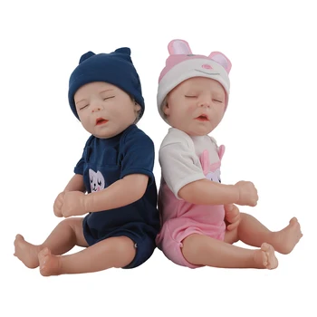 Hoomai Bamblys Dvyniai Reborn Baby 45CM Minkštas Kūno Bebe Reborn Lėles Vaikams Gimtadienio Dovana Žaislas