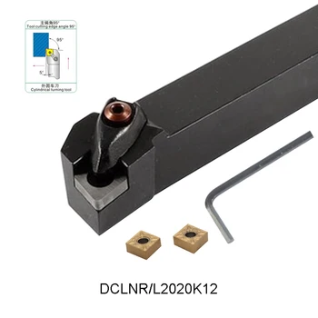 DCLNR2020K12 DCLNL2020K12 Išorės tekinimo įrankio laikiklis D Tipo junginys, cilindro formos tekinimo įrankis CNMG120404 CNMG120408