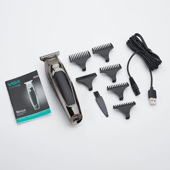 Vyrai Reguliuojamas Plaukų Clipper USB Retro Naftos Galvą Elektros Veido Plaukų Žoliapjovės Pro Barzda Cutter Skustuvas