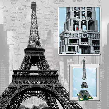 PARYŽIAUS Eifelio Bokštas, Pasaulyje garsi architektūra, Statyba Blokai, Plytos Suderinama lepinglys 10181 Vaikų gimtadienio Dovanos
