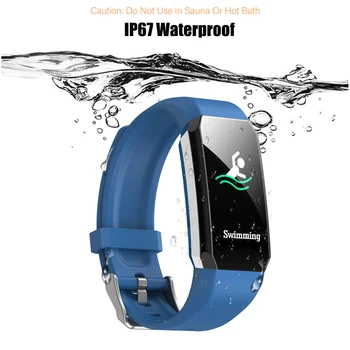 Sporto Smart Watch Vyrų/Moterų, Kūno Termometras Vandeniui Smartwatch, Fitneso Apyrankę, Kraujo Spaudimo, Širdies Ritmo Tracker